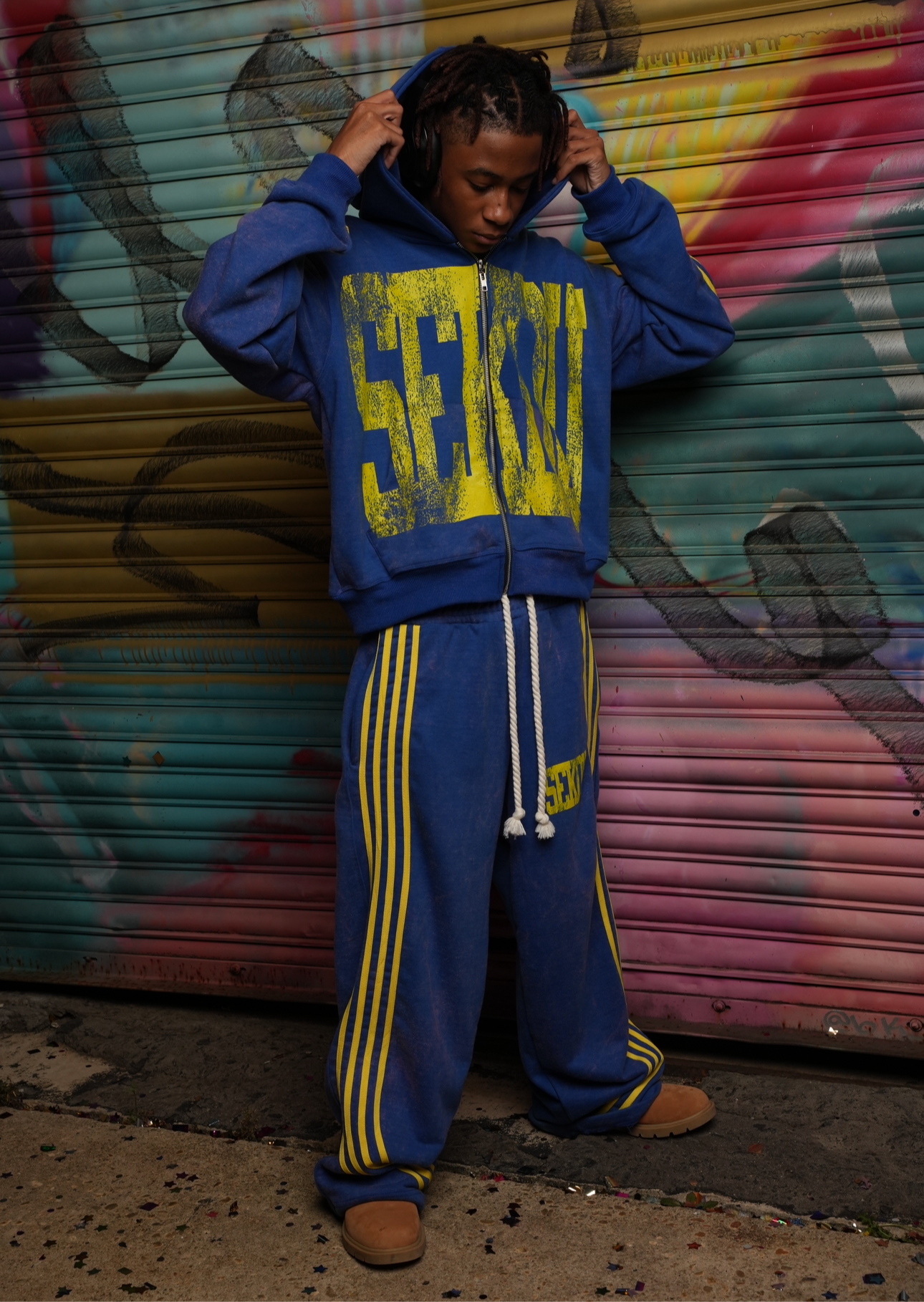 Blue Lemonade Jogger Flare Pants
